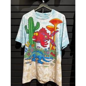 90s Joey Mars Paleon Rainforest Liquid Blue Vintage All Over Print AOP Shirt